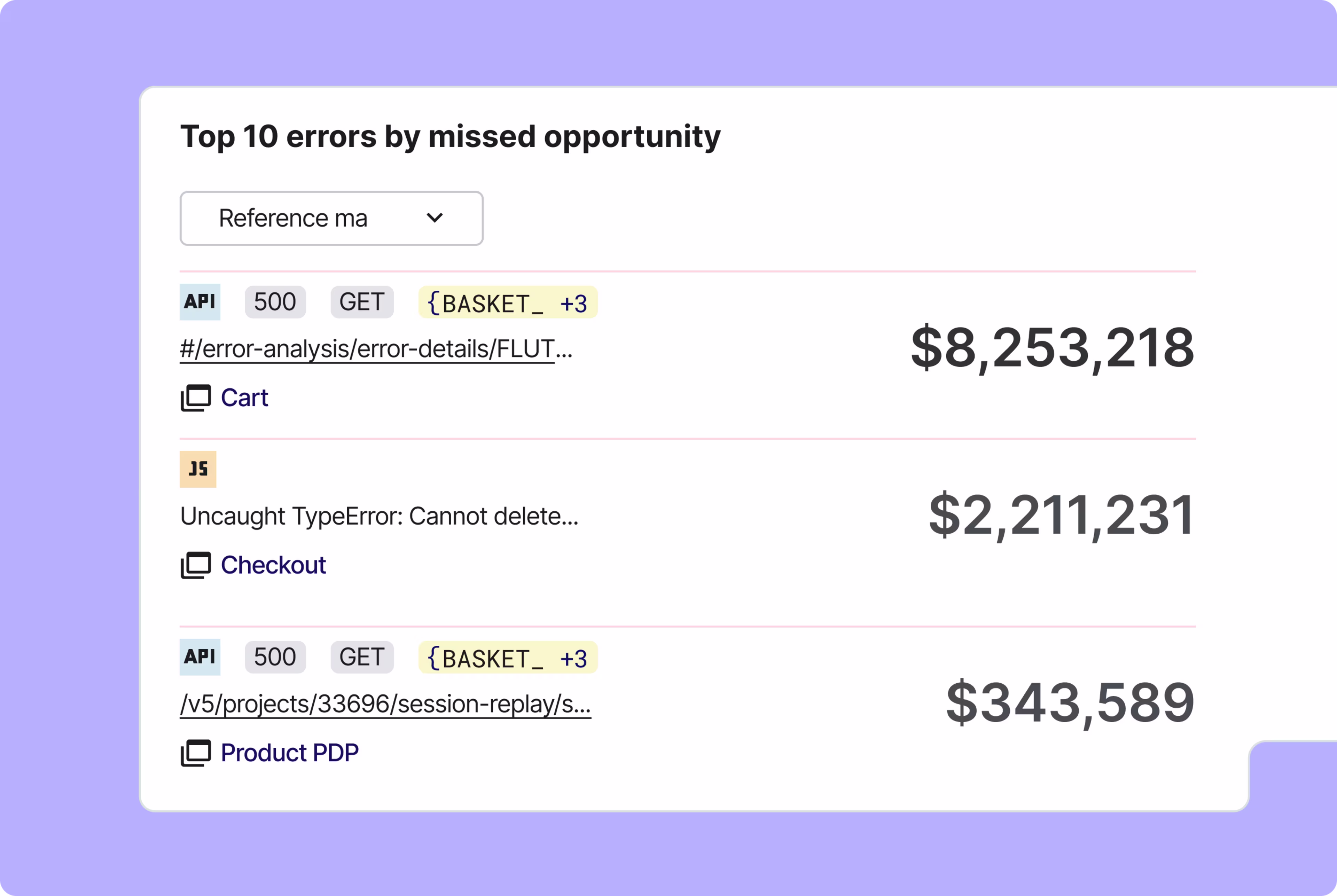 Error Analysis - Features - Error Reporting [Fall Launch Update]