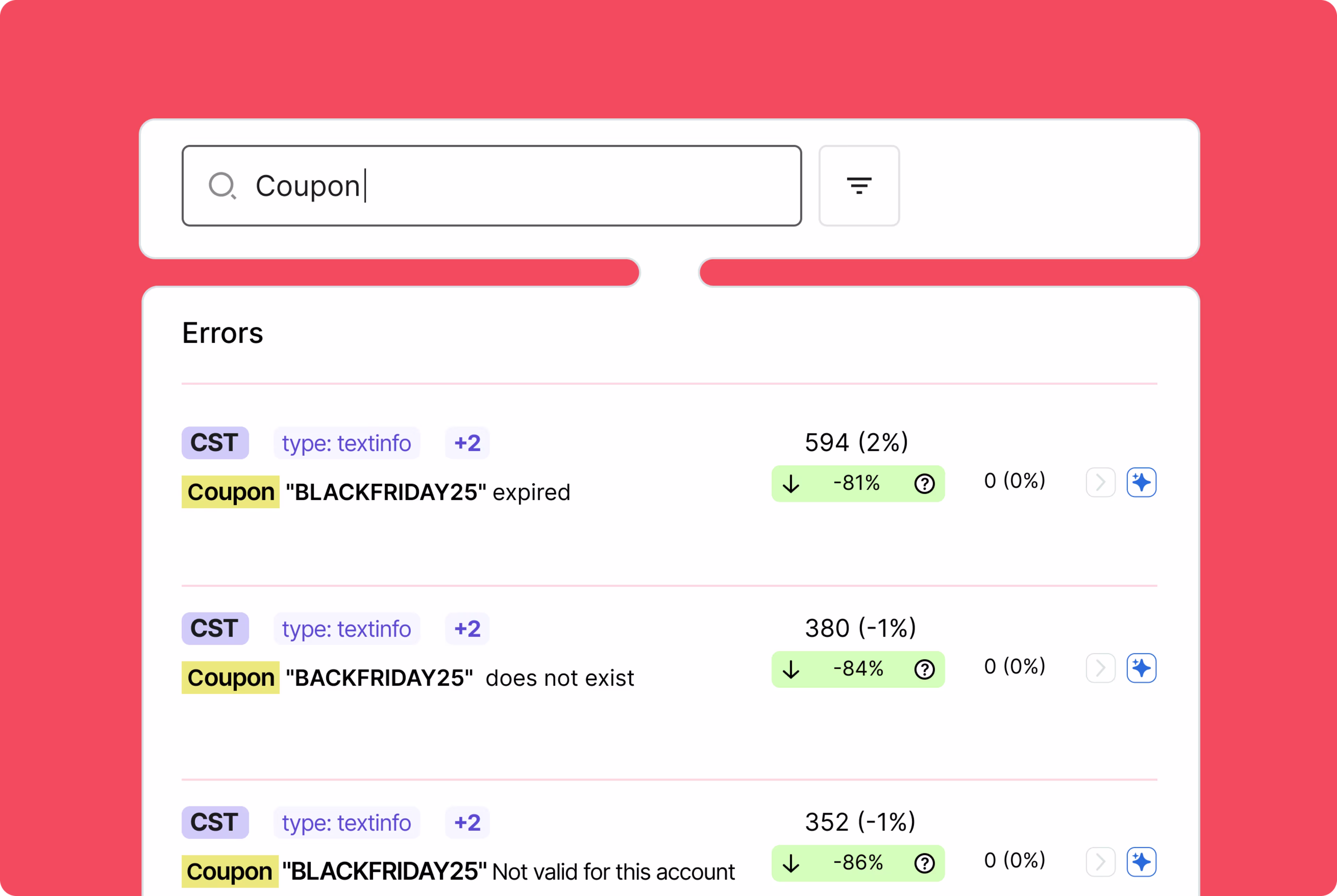 Error Analysis - Features - Text Search [Fall Launch Update]