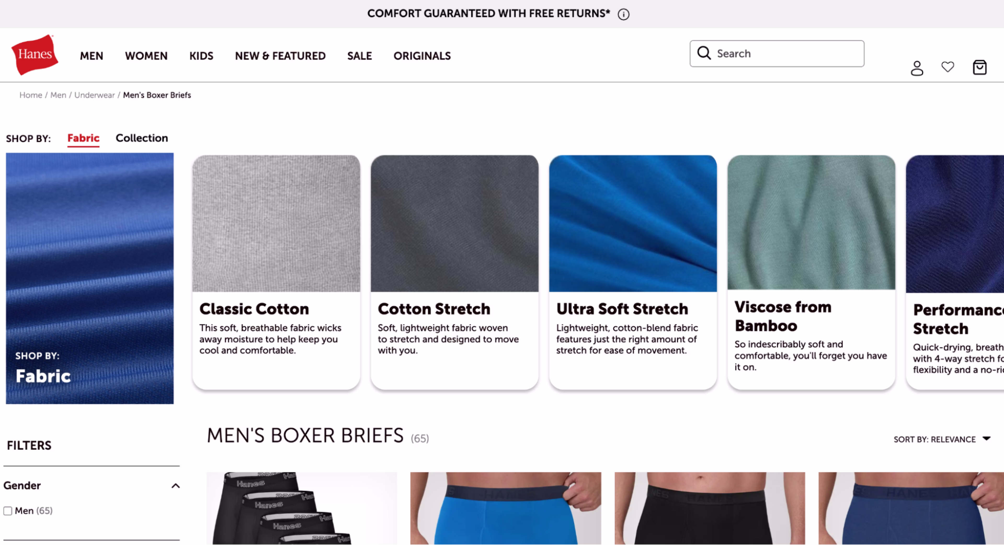 [Asset] Customer story - Hanes - Category Listing page 